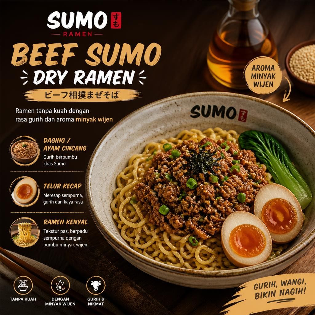 Beef Sumo Dry Ramen Gokana Ramen & Teppan